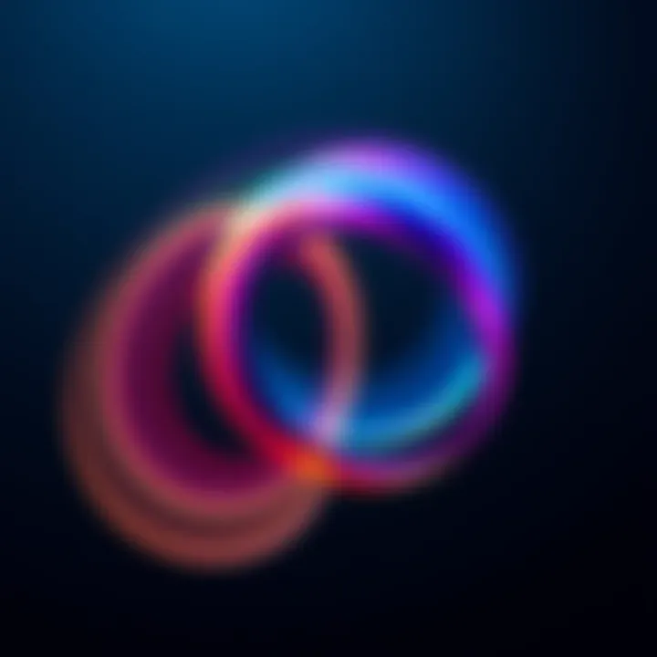 A colorful depiction of a Möbius strip, showing its unique twist and single surface.