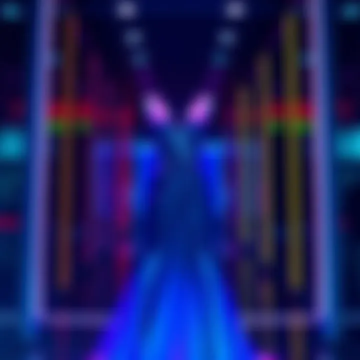 Modern Evening Dress Design A futuristic evening dress with sleek lines and vibrant colors, ideal for formal events in 2129.