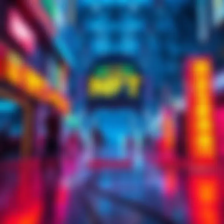 Modern NFT Artwork A colorful digital artwork symbolizing the evolution of NFTs, showcasing human creativity versus AI-generated images.