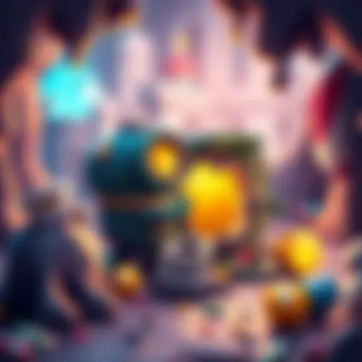 A mold character creating a secret base in a colorful candy kingdom setting