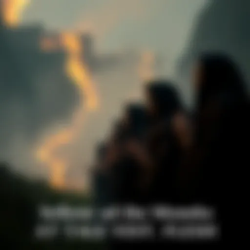 A group of monks in a serene setting, focused on their prayers, with a beautiful woman named Selene nearby, creating a contrast between their devotion and her presence.