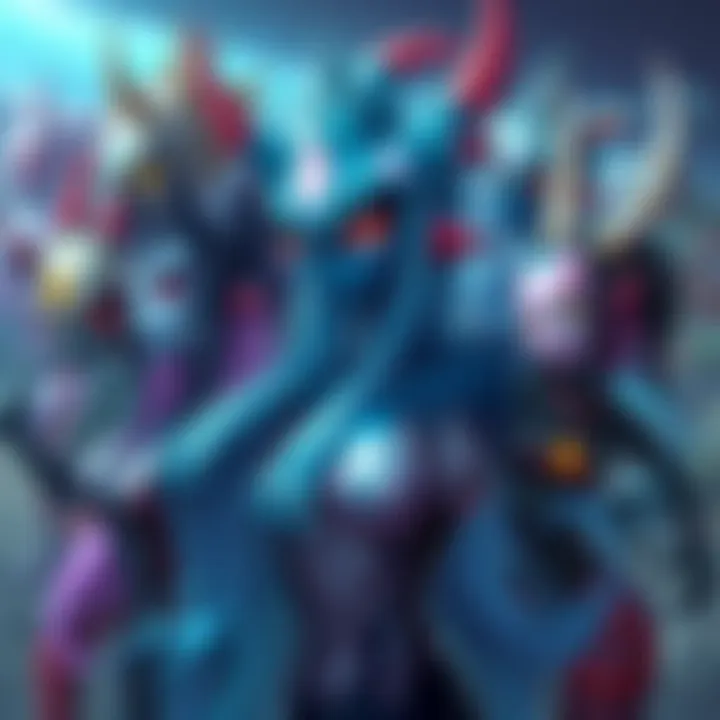 Various artistic designs of monster girls displayed together, each with different features and styles, inviting viewers to choose a favorite.