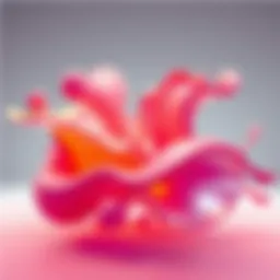 A collection of fluid, changing shapes representing morphing design concepts