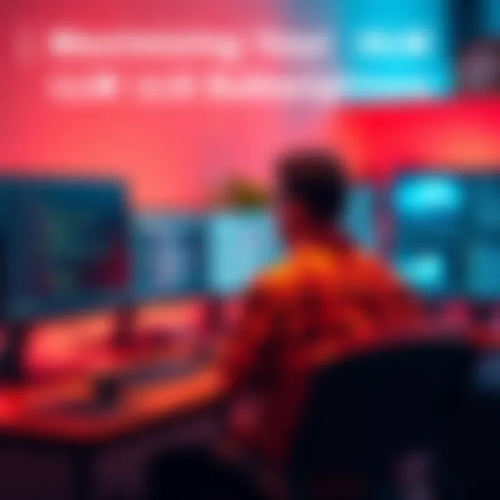 A person at a desk using various computer screens displaying different LLM tools for coding, brainstorming, and editing tasks.