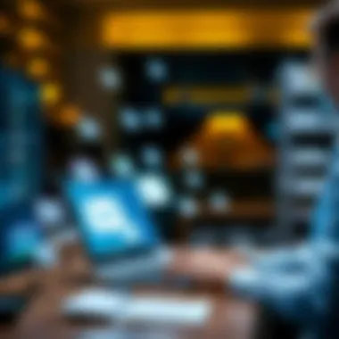 A person using a computer to create multiple email accounts efficiently for various projects.