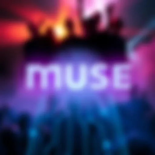 A graphic showing the Muse band logo overshadowed by a digital AI icon, symbolizing the loss of social media presence to an AI tool.