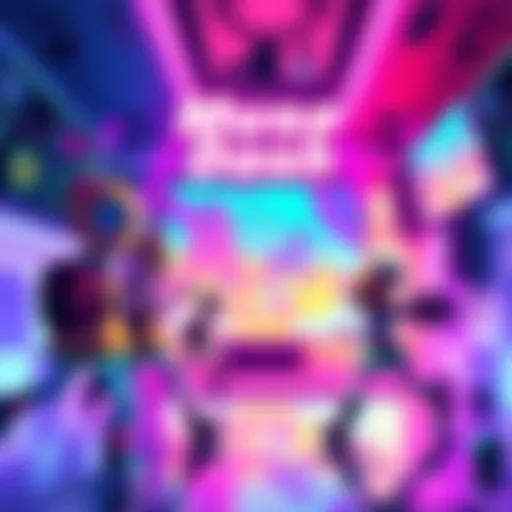 Players enjoy Muse Dash while grooving to the Deltarune track 'It's TV Time!'. Bright colors and upbeat visuals create an engaging atmosphere.