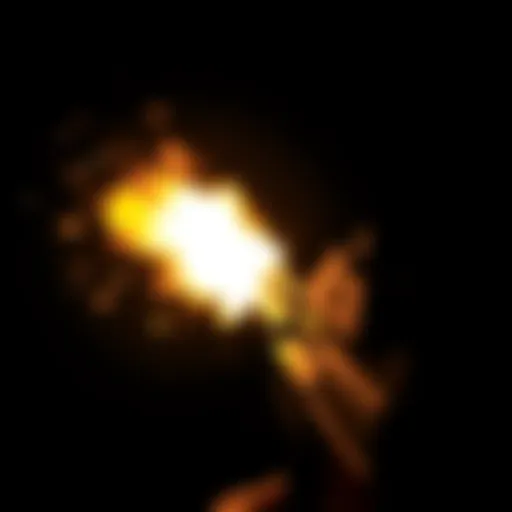 A close-up of a firearm firing, showing bright muzzle flashes in the dark background