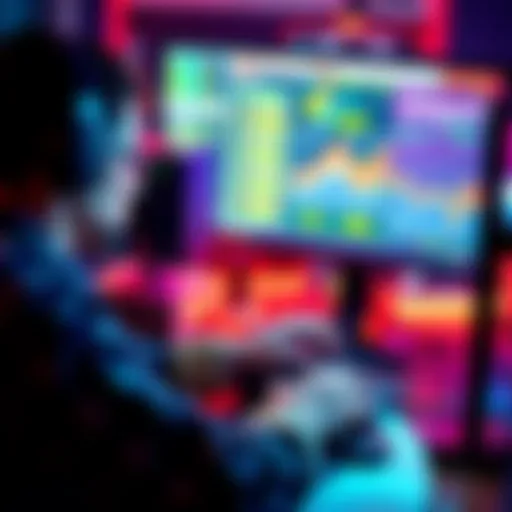 A person using a computer with n8n automation interface on screen, focusing on creating income through automation