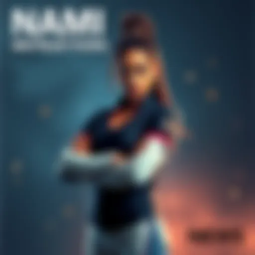 Nami confidently stands with arms crossed, showcasing her strength and intelligence, embodying the mantra 'Tough enough to endure, smart enough to win'.