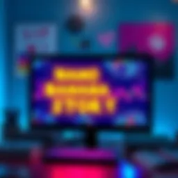 A colorful graphic showing the Nano Banana Pro generating a story on a computer screen with creative elements like pages and pens around it.