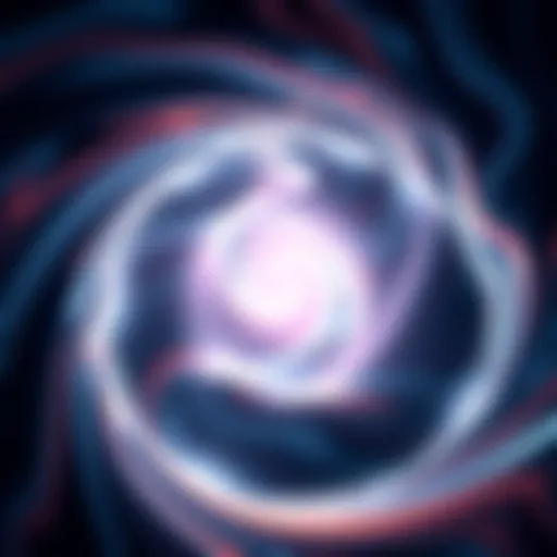 An illustration of the Navier-Stokes vortex showcasing a singularity at the center, representing fluid dynamics concepts.