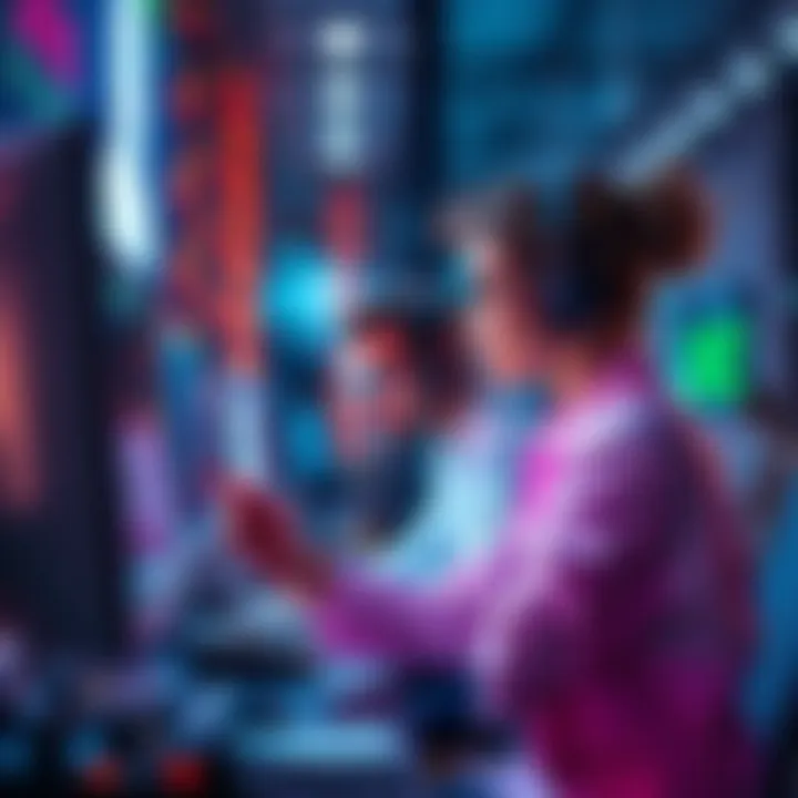 A team of researchers collaborating on a computer, analyzing data for a new neural network model that combines HRM and Google Titans.