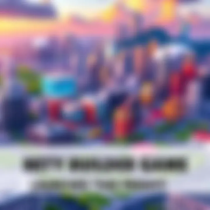 A colorful city skyline showcasing various buildings and parks, representing the new city builder game launching this Friday.