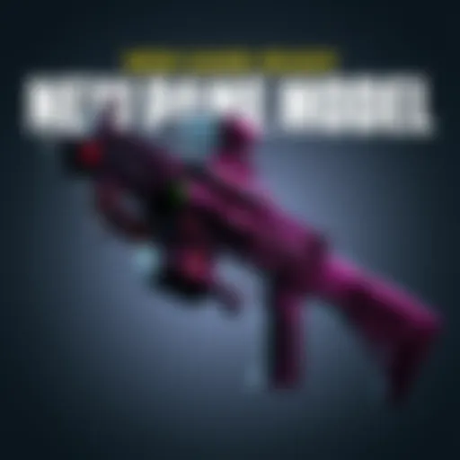 A detailed weapon model inspired by an artist, showcasing creativity and craftsmanship.