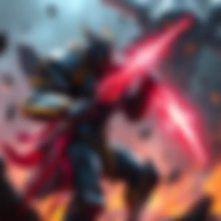 A character in armor wielding a shining spear, ready for battle in the Mecha game environment.