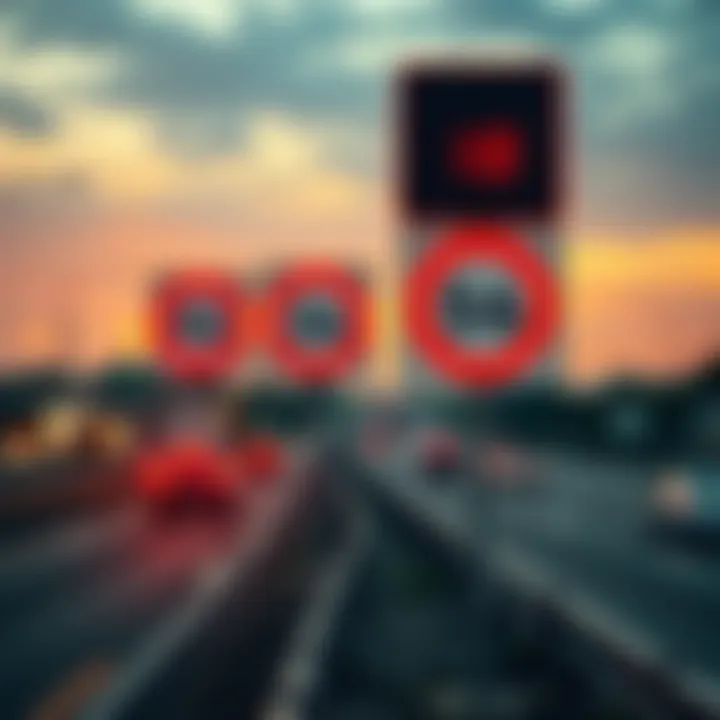 A highway showing new speed limit signs with clearly marked speed limits to enhance road safety.