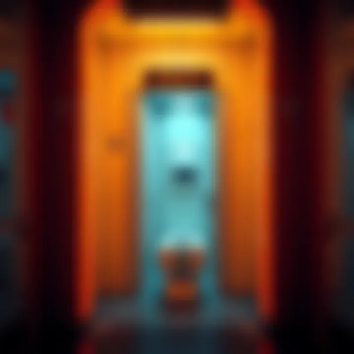 A modern robotoilet in New York City with an automatic door system closing after 10 minutes of use.