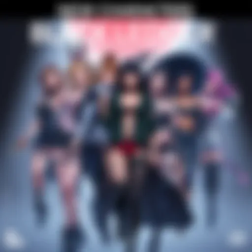 A group of female characters from Black Ledger - The Antique Mafia showcasing diverse outfits and unique poses, emphasizing personality over sensuality.