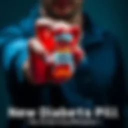 A person holding a pill bottle with a diabetes medication, symbolizing weight management and health improvement.