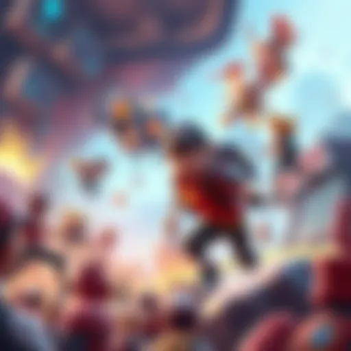 A vibrant scene from the new game featuring colorful characters and action-packed challenges