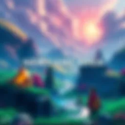 A vibrant new game area featuring colorful landscapes and characters ready for exploration