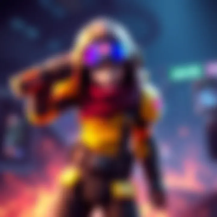 A new character for the game is shown, ready for action with a unique design and vibrant colors.