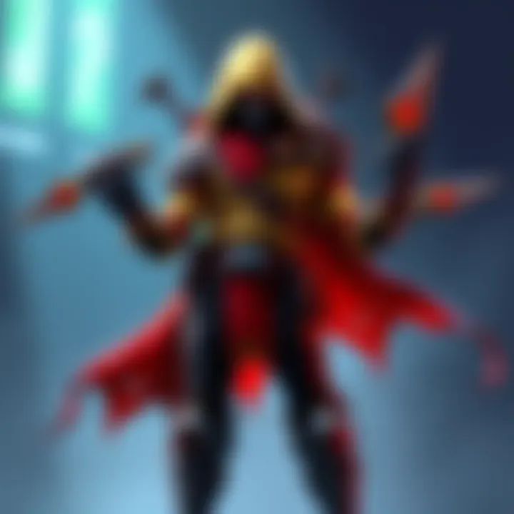 Concept art of a gaming character inspired by Mage Arena, showcasing unique design elements and attire.