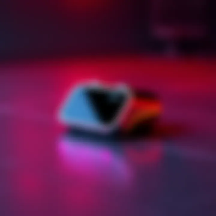 A small, sleek device representing a new image model, showcasing its compact design and advanced features, attracting attention from enthusiasts.