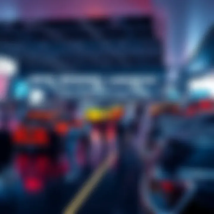 A showcase of the latest model designs with people eagerly looking and discussing the trends.