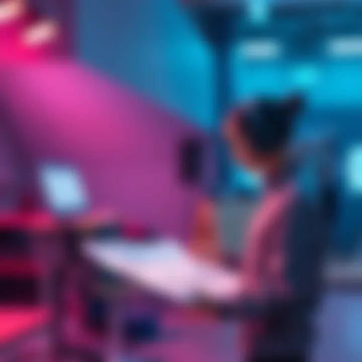 A designer reviews sketches of a new outfit system with modifications to avoid legal issues.