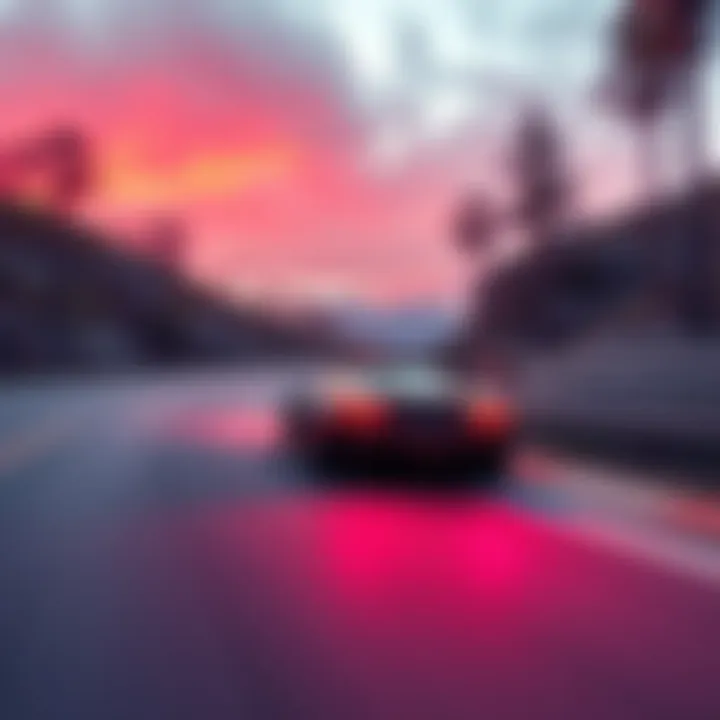 New Racing Game Gameplay Racing car on a winding road showcasing new gameplay mechanics in a closed beta