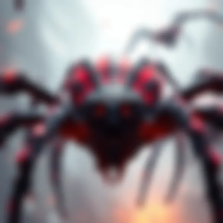 New Spider Swarm Enemy in BONETOX A group of spider-like creatures swarm together in the game BONETOX, showcasing their unique design and attack pattern.