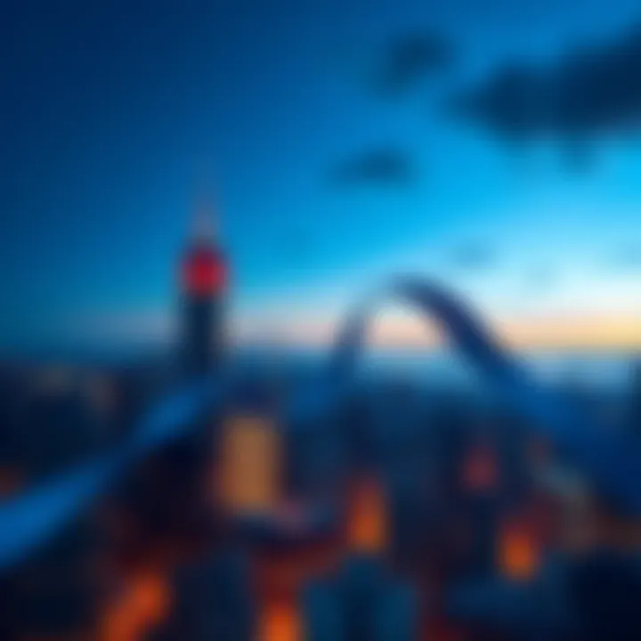 A view of New York City skyline with digital data center graphics overlay, symbolizing the state's moratorium on new data centers