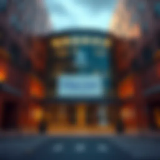 A hospital building in New York City with a sign indicating a partnership termination notice, showcasing concerns over AI in healthcare