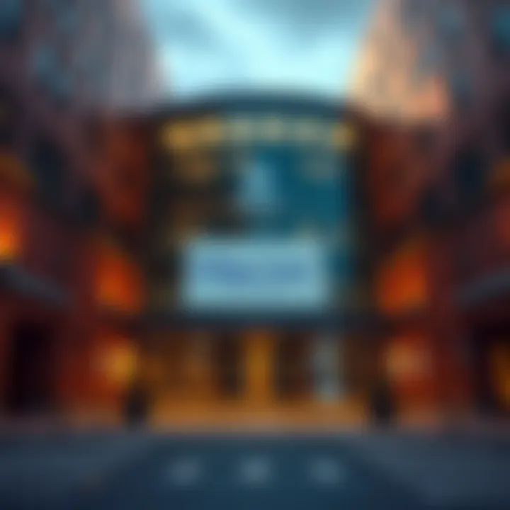 A hospital building in New York City with a sign indicating a partnership termination notice, showcasing concerns over AI in healthcare