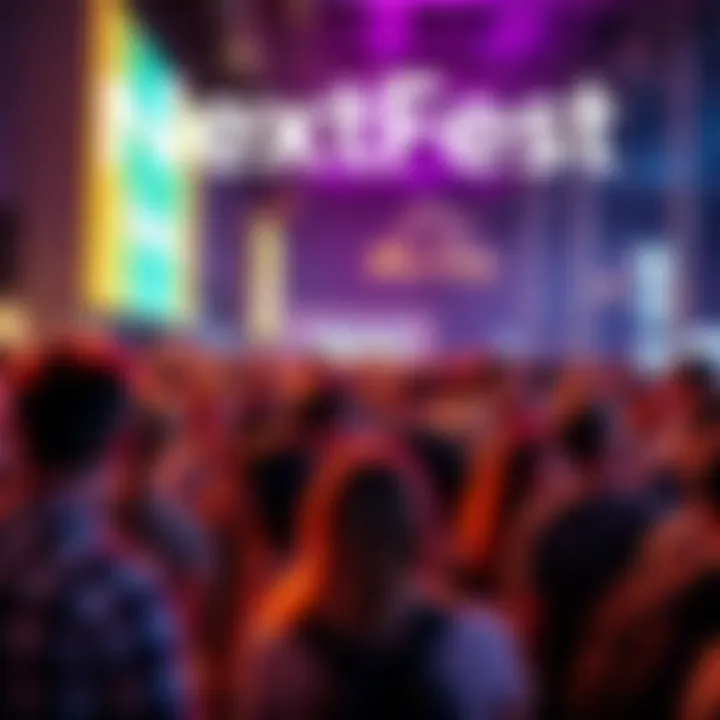 People engaging at NextFest, discussing trends and insights after the event