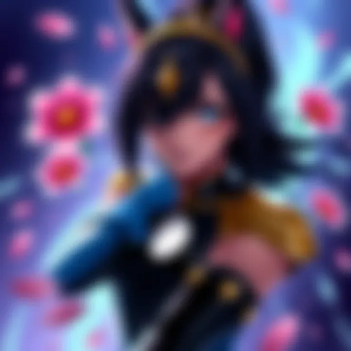 Nico Robin showcasing her evolving abilities with a confident expression, surrounded by her signature flower motifs.
