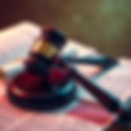 A judge's gavel and documents representing the court ruling for Nine PBS to access archival TV data.