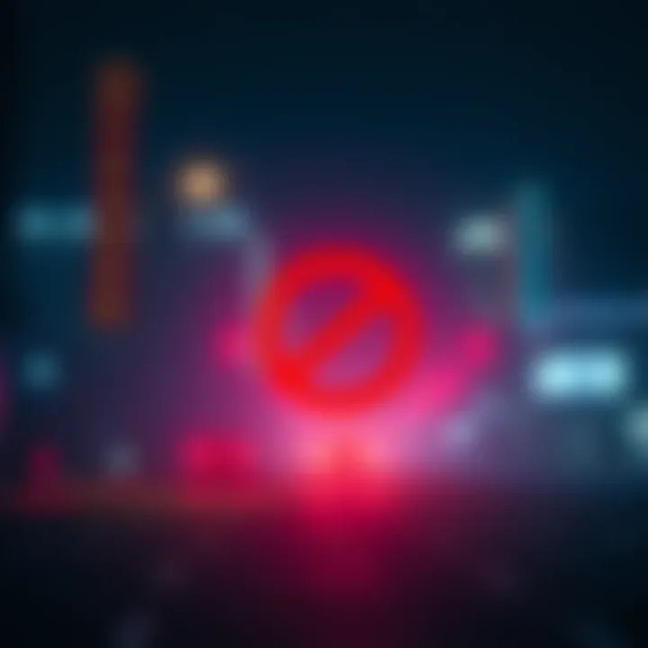 A large red circle with a line through it, representing a clear 'no' stance on an issue