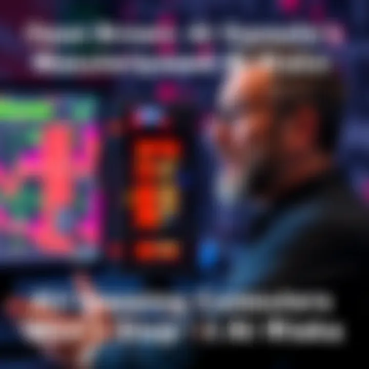 Noam Brown speaking about AI risks with a computer in the background