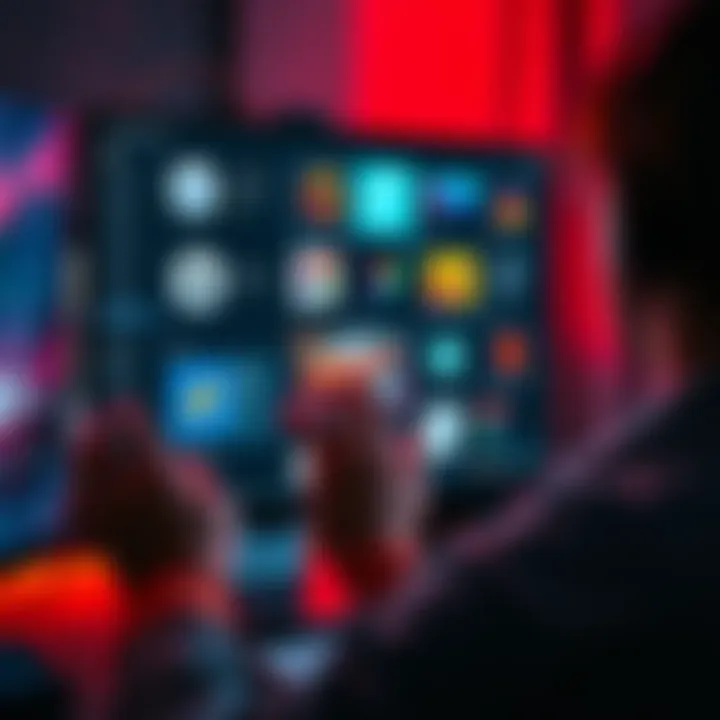 A person browsing through various software applications on a computer screen, looking for alternatives to Grok for creating NSFW content.