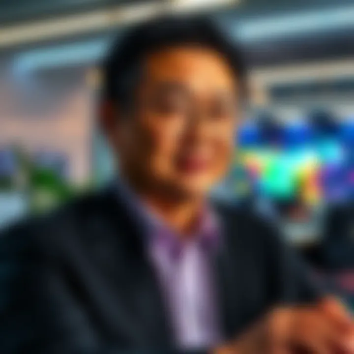 Nvidia CEO Jensen Huang discussing GPU revival plans in a modern office setting