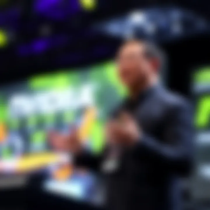 Nvidia CEO Jensen Huang speaking at an event about reinventing personal computers