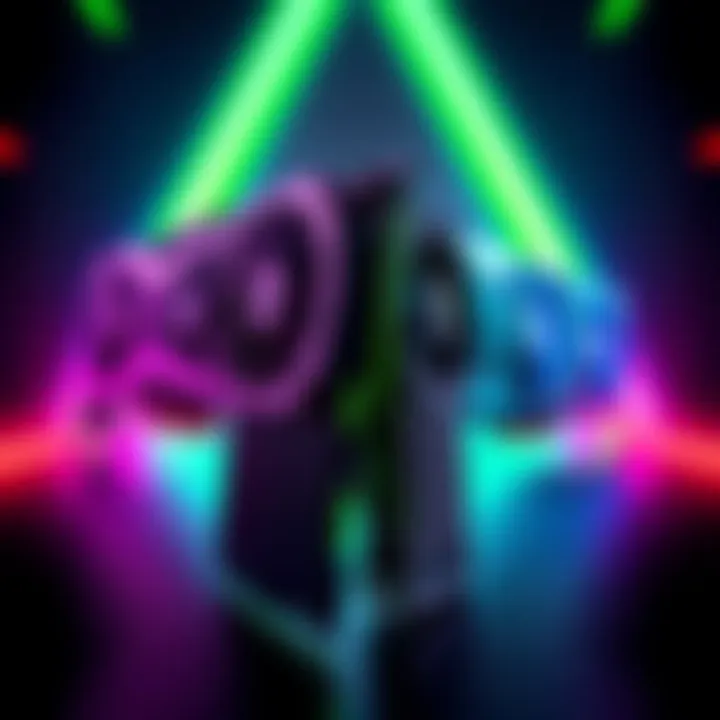 Two NVIDIA GeForce RTX graphics cards, the 5070 and 5060, side by side, highlighting their design and features.