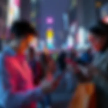 NYC Employees Using TikTok New York City employees engaged with TikTok on their phones, following the lifting of the ban with new rules