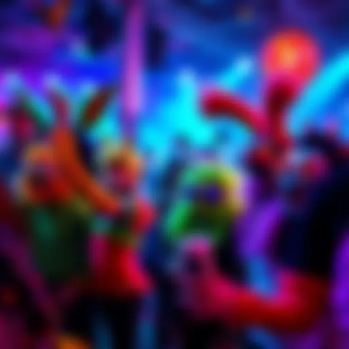 Partygoers dressed as various critters enjoying Offbeat Party 4, showcasing colorful costumes and vibrant atmosphere