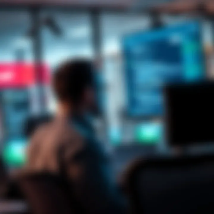 A person in an office analyzing a computer screen showing ChatGPT output, looking thoughtful about the information