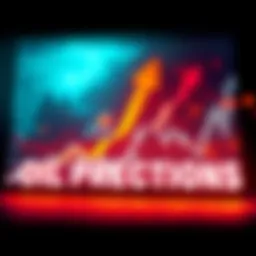 A graph illustrating fluctuating oil prices with arrows indicating trends and market analysis.