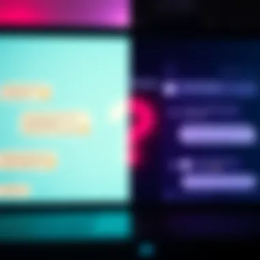 A split-screen image showing nostalgic chat styles on one side and a modern messaging interface on the other, with a question mark in the center symbolizing the choice people face about their digital ...